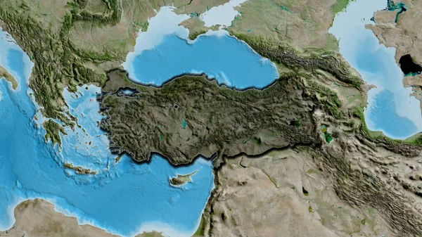 Primer Plano Zona Fronteriza Turkiye Destacando Con Una Oscura Superposición — Foto de Stock