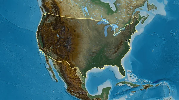 Apropierea Zonei Frontieră Statelor Unite Ale Americii Evidențiază Suprapunere Întunecată — Fotografie, imagine de stoc