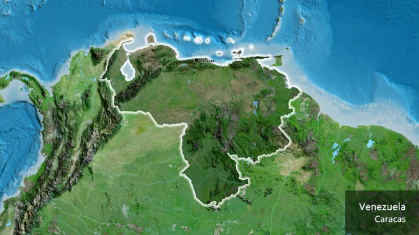 Close Van Het Grensgebied Van Venezuela Met Een Donkere Overlay — Stockfoto