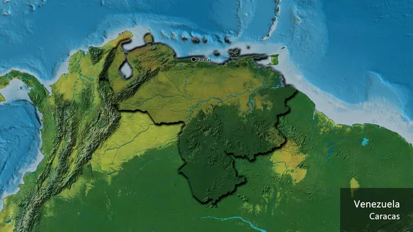 Close Van Het Venezolaanse Grensgebied Met Een Donkere Overlay Een — Stockfoto