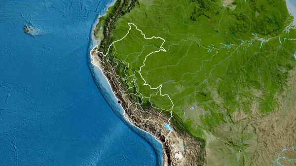 Close Van Het Grensgebied Van Peru Zijn Regionale Grenzen Een — Stockfoto