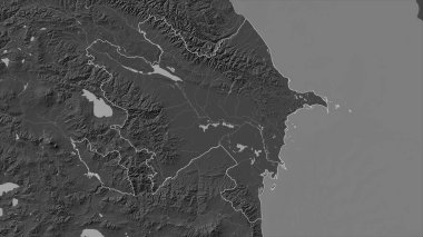 Azerbaycan, göller ve nehirlerle birlikte çift seviyeli bir yükseklik haritasında özetlendi