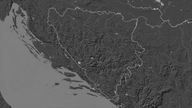 Bosna-Hersek, göller ve nehirlerle birlikte çift seviyeli bir yükseklik haritasında özetlendi