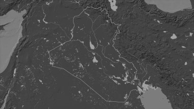 Irak, gölleri ve nehirleri olan çift seviyeli bir yükseklik haritasında özetlendi