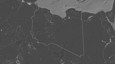 Libya, göller ve nehirlerle birlikte çift seviyeli bir yükseklik haritasında özetlendi