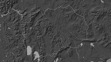 Kuzey Makedonya, göller ve nehirlerle birlikte çift seviyeli bir yükseklik haritasında özetlendi