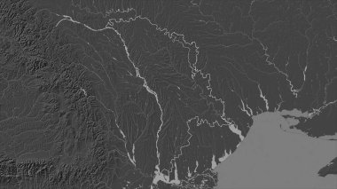 Moldova, göller ve nehirlerle birlikte çift seviyeli bir yükseklik haritasında özetlendi