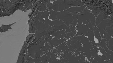 Suriye, gölleri ve nehirleri olan çift seviyeli bir yükseklik haritasında özetlendi