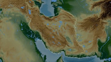 İran, gölleri ve nehirleri olan renkli bir yükseklik haritasında özetlendi