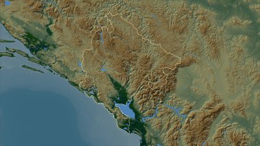 Karadağ göller ve nehirlerle dolu renkli bir yükseklik haritasında özetlendi