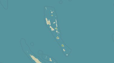 Vanuatu bir topoğrafik, OSM İnsani stil haritasında özetlendi