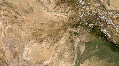Afganistan düşük çözünürlüklü uydu haritasında özetlendi