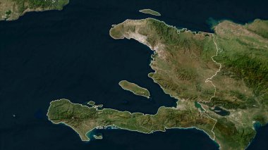 Haiti düşük çözünürlüklü uydu haritasında özetlendi