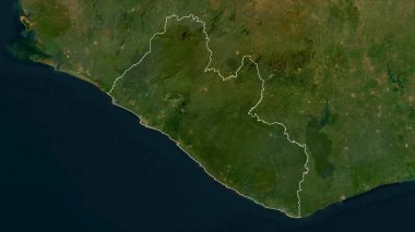 Liberya düşük çözünürlüklü uydu haritasında özetlendi