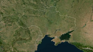 2014 'ten önce Ukrayna düşük çözünürlüklü uydu haritasında belirtilmişti