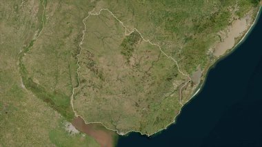 Uruguay düşük çözünürlüklü uydu haritasında özetlendi