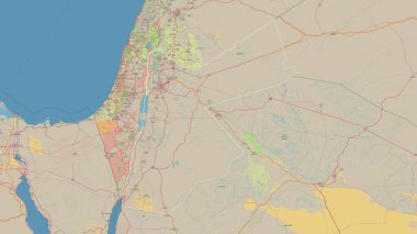 Jordan bir topoğrafi, OSM Almanya tarzı haritada özetledi