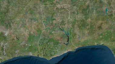 Gana yüksek çözünürlüklü bir uydu haritasında özetlendi