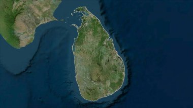 Sri Lanka yüksek çözünürlüklü uydu haritasında özetlendi