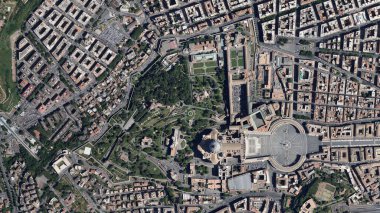 Vatikan yüksek çözünürlüklü uydu haritasında özetlendi