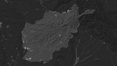 Afganistan, gölleri ve nehirleri olan çift seviyeli bir yükseklik haritasına vurgulandı