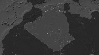 Cezayir, gölleri ve nehirleri olan çift seviyeli bir yükseklik haritasında vurgulandı
