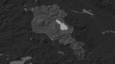 Ermenistan, gölleri ve nehirleri olan çift seviyeli bir yükseklik haritasında vurgulandı