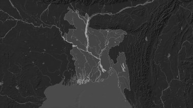 Bangladeş, gölleri ve nehirleri olan çift seviyeli bir yükseklik haritasında vurgulandı