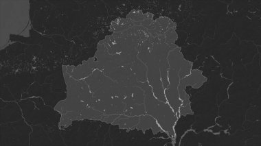 Belarus, gölleri ve nehirleri olan çift seviyeli bir yükseklik haritasında vurgulandı