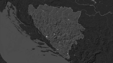 Bosna-Hersek, göller ve nehirlerle birlikte çift seviyeli bir yükseklik haritasına vurgulandı
