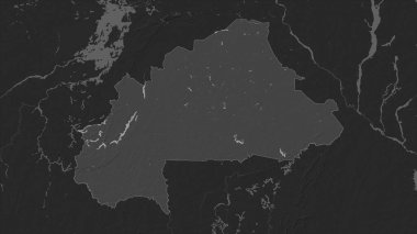 Burkina Faso, gölleri ve nehirleri olan çift seviyeli bir yükseklik haritasında vurgulandı