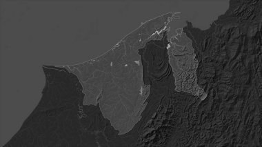 Brunei, gölleri ve nehirleri olan çift seviyeli bir yükseklik haritasına vurgulandı