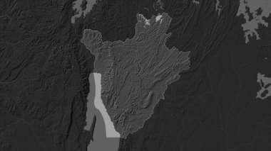 Burundi, gölleri ve nehirleri olan çift seviyeli bir yükseklik haritasında vurgulandı