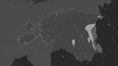 Estonya, gölleri ve nehirleri olan çift seviyeli bir yükseklik haritasına vurgulandı