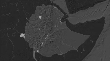 Etiyopya göller ve nehirlerle çift seviyeli bir yükseklik haritasında vurgulandı