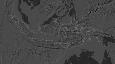 Endonezya, gölleri ve nehirleri olan çift seviyeli bir yükseklik haritasında vurgulandı