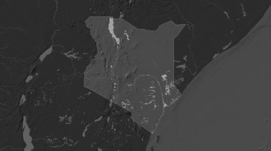 Kenya, gölleri ve nehirleri olan çift seviyeli bir yükseklik haritasında vurgulandı
