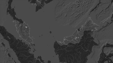 Malezya, gölleri ve nehirleri olan çift seviyeli bir yükseklik haritasında vurgulandı
