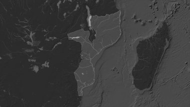 Mozambik, gölleri ve nehirleri olan çift seviyeli bir yükseklik haritasına vurgulandı