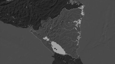 Nikaragua, gölleri ve nehirleri olan çift seviyeli bir yükseklik haritasında vurgulandı