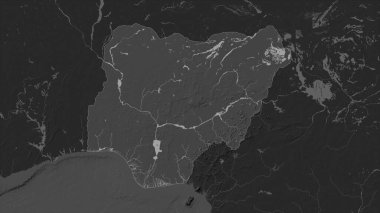 Nijerya, göller ve nehirlerle birlikte çift seviyeli bir yükseklik haritasında vurgulandı