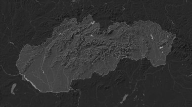 Slovakya, gölleri ve nehirleri olan çift seviyeli bir yükseklik haritasında vurgulandı