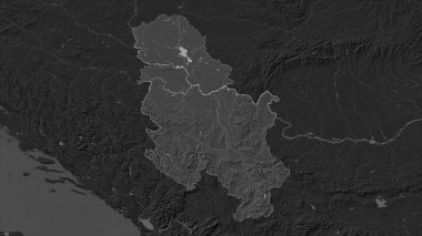 Sırbistan, göller ve nehirlerle birlikte çift seviyeli bir yükseklik haritasına vurgulandı