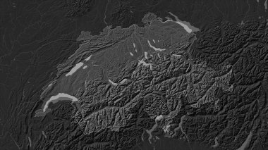 İsviçre, gölleri ve nehirleri olan çift seviyeli bir yükseklik haritasına vurgulandı