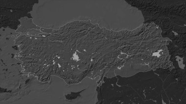 Türkiye, gölleri ve nehirleri olan çift seviyeli bir yükseklik haritasında vurgulandı