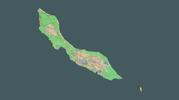 Curaçao Destaque Mapa Topográfico Estilo Osm França Fotografia De Stock