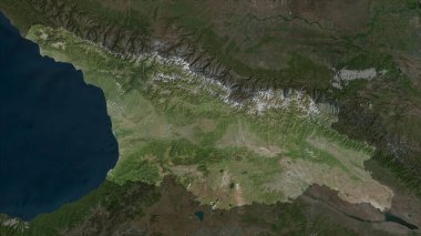 Gürcistan yüksek çözünürlüklü uydu haritasına vurgulandı