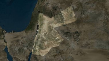 Jordan yüksek çözünürlüklü uydu haritasında vurgulandı