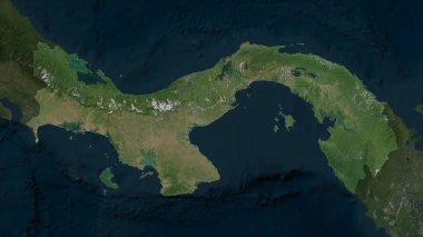 Yüksek çözünürlüklü uydu haritasında Panama vurgulandı