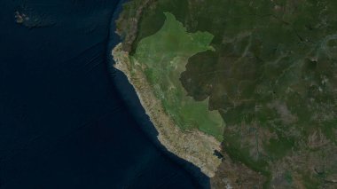 Yüksek çözünürlüklü uydu haritasında Peru vurgulandı